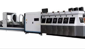 Flexo Ink Double Side Printing With Online Automatic Gluer Carton Packing Machine